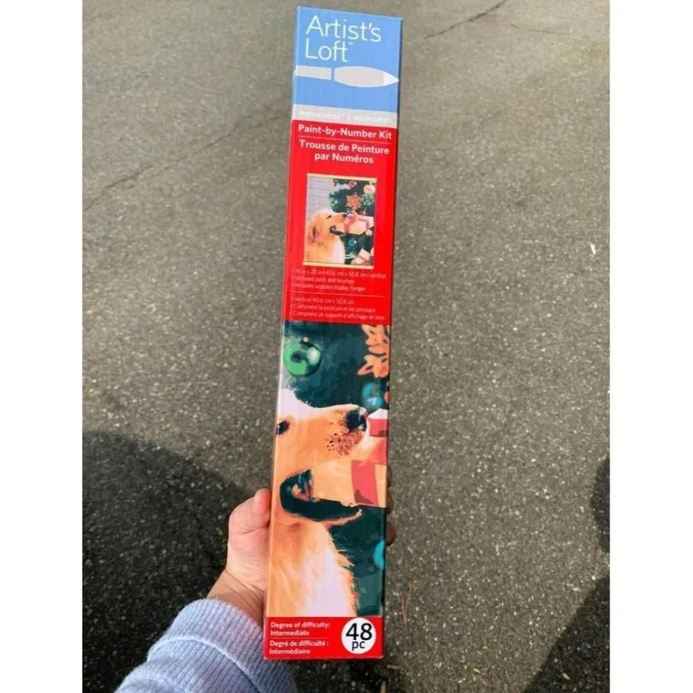 New Dog Christmas Paint by Numbers Craft Kit